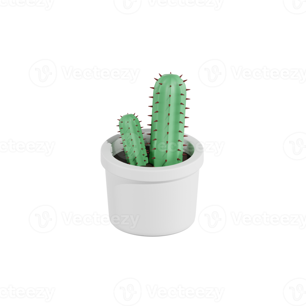 Ilustraciones de cactus 3d png