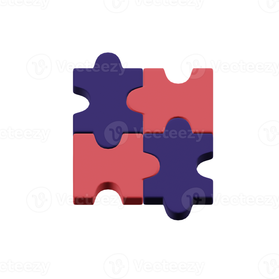 Puzzel Education 3D Illustrations png