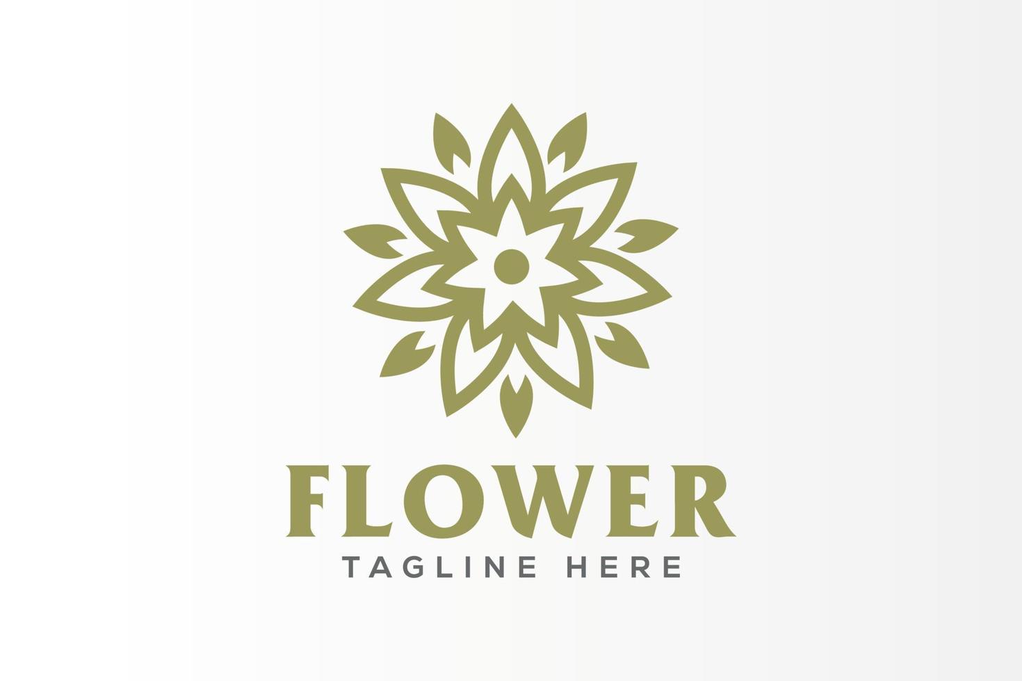 luxury Abstract flower logo template vector