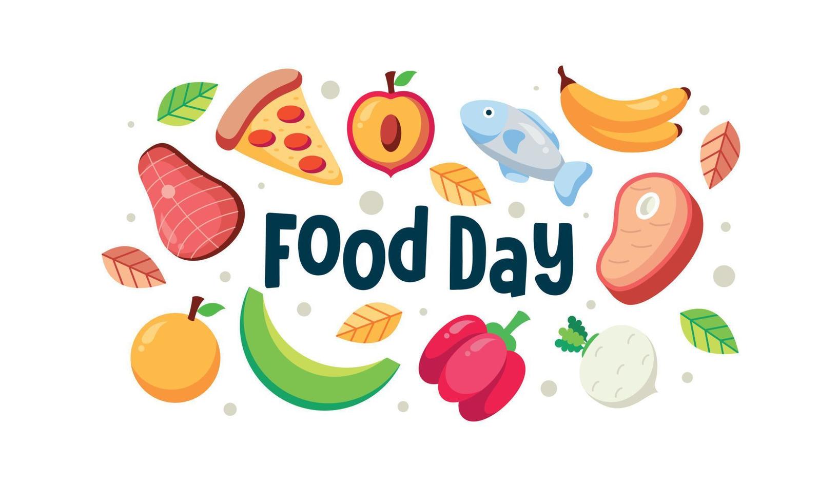 Hand drawn world food day illustration vector