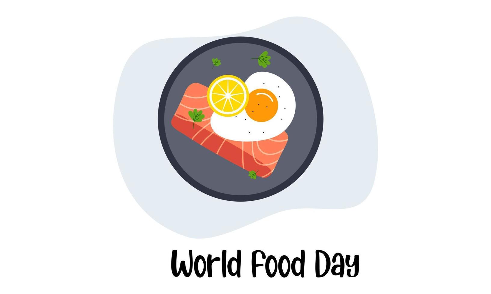 Hand drawn world food day illustration vector