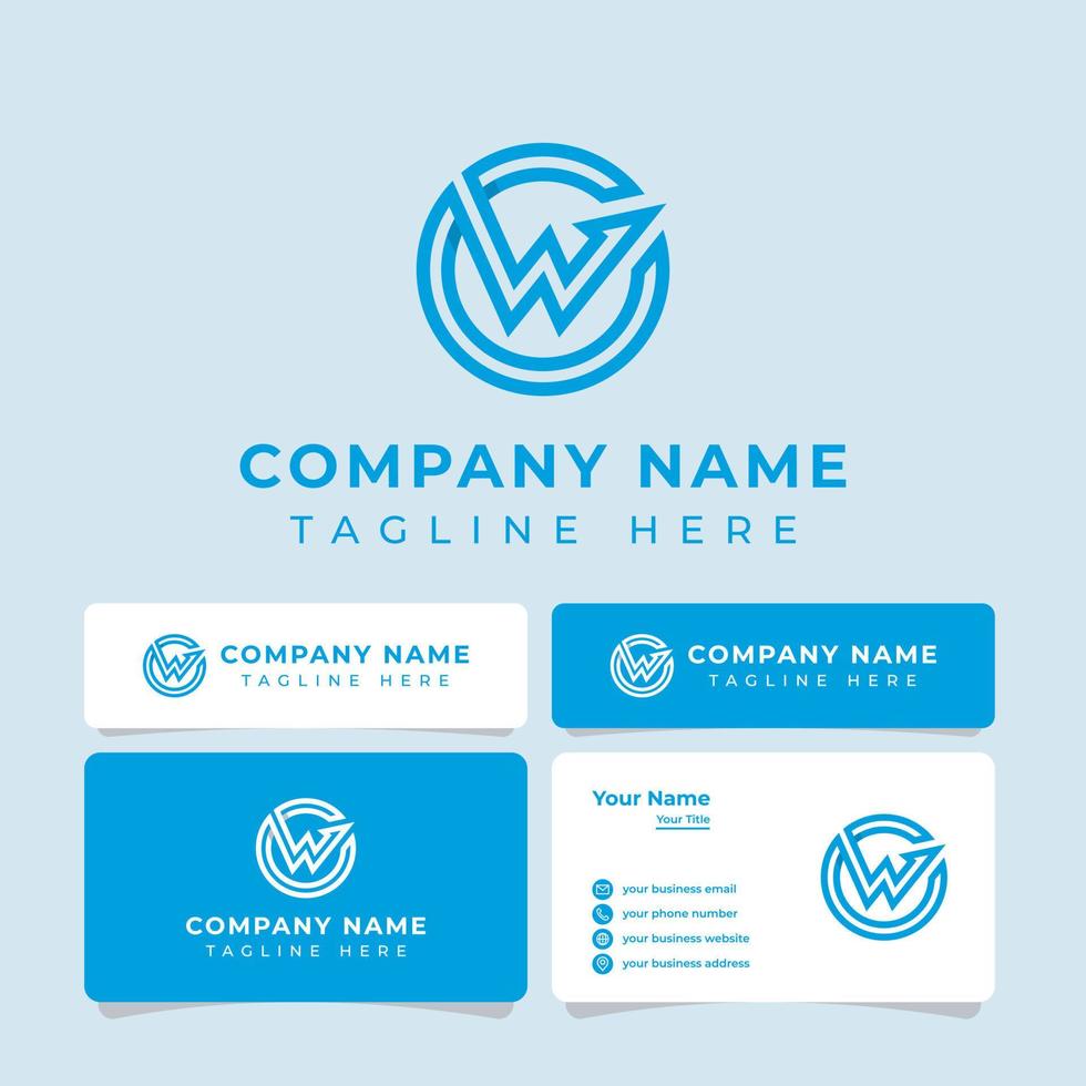 logotipo de monograma de letra wc, adecuado para cualquier negocio con iniciales wc o cw. vector