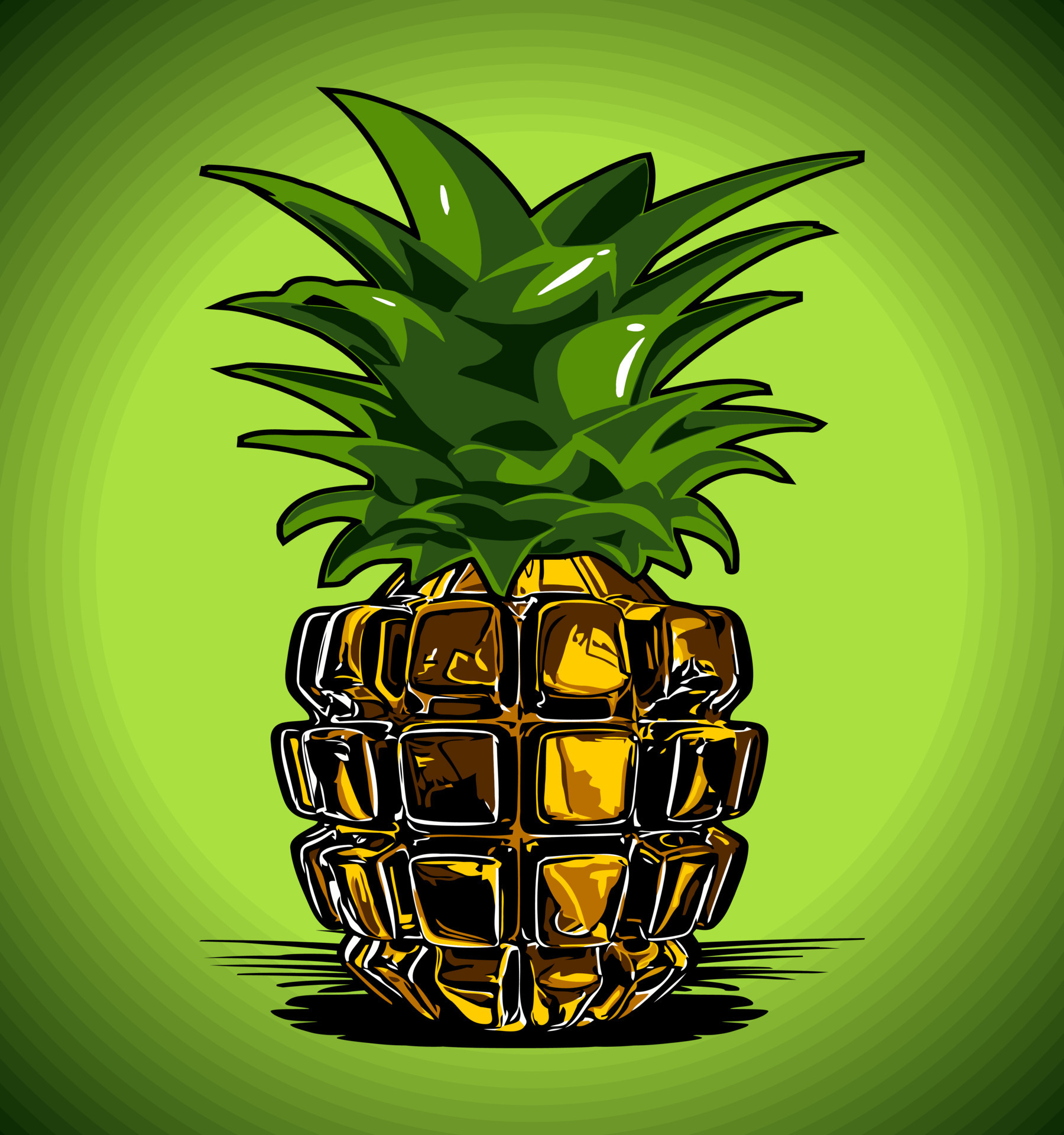 pineapple shaped grenade 10839157 Vector Art at Vecteezy