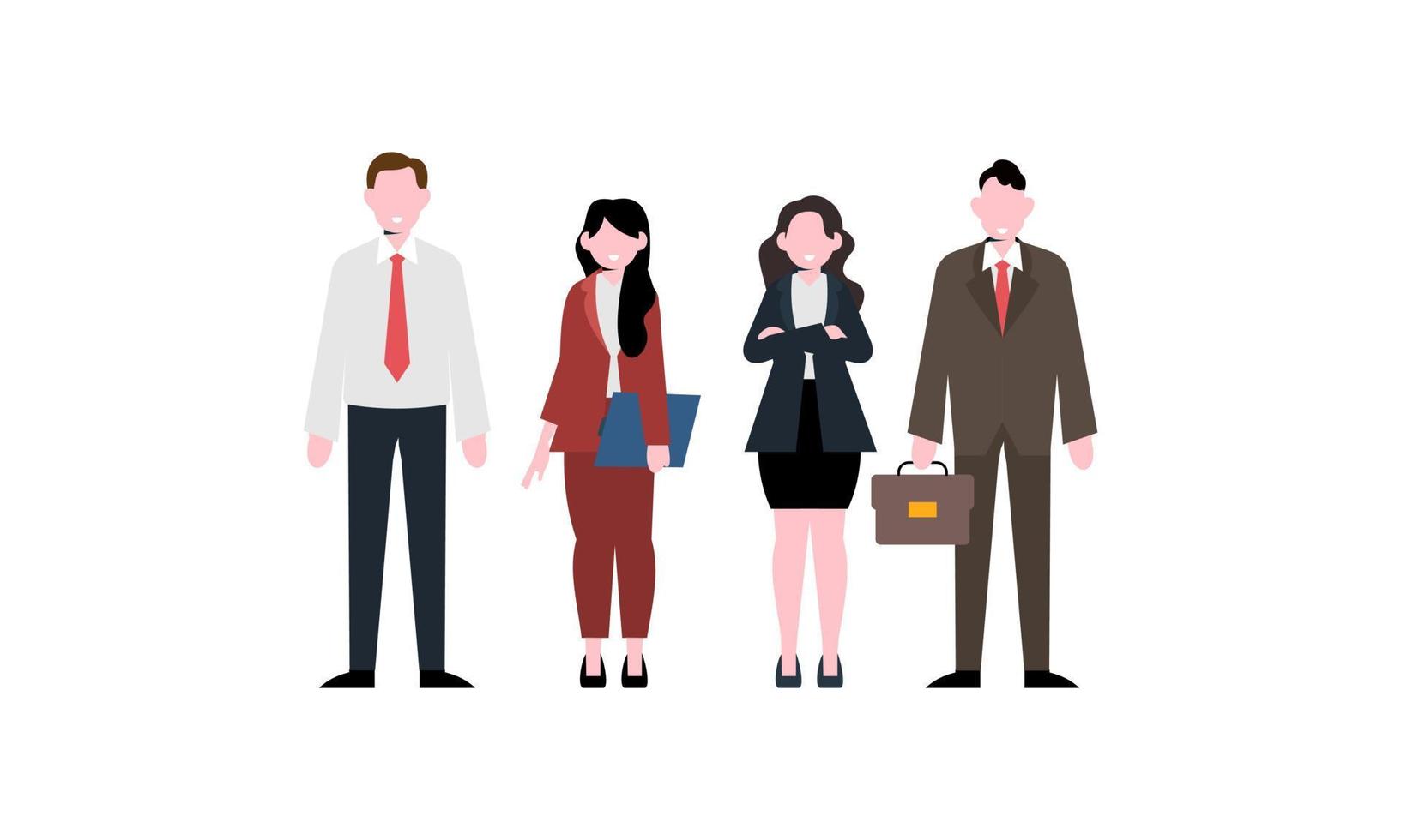 Business team ready to work. Business vector illustration template.