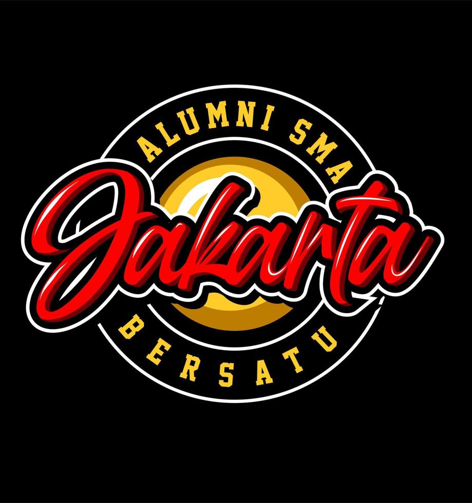 united high shcool alumni jakarta vector