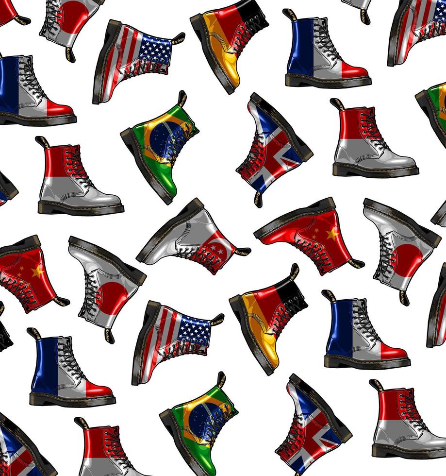 pattern of boots vector