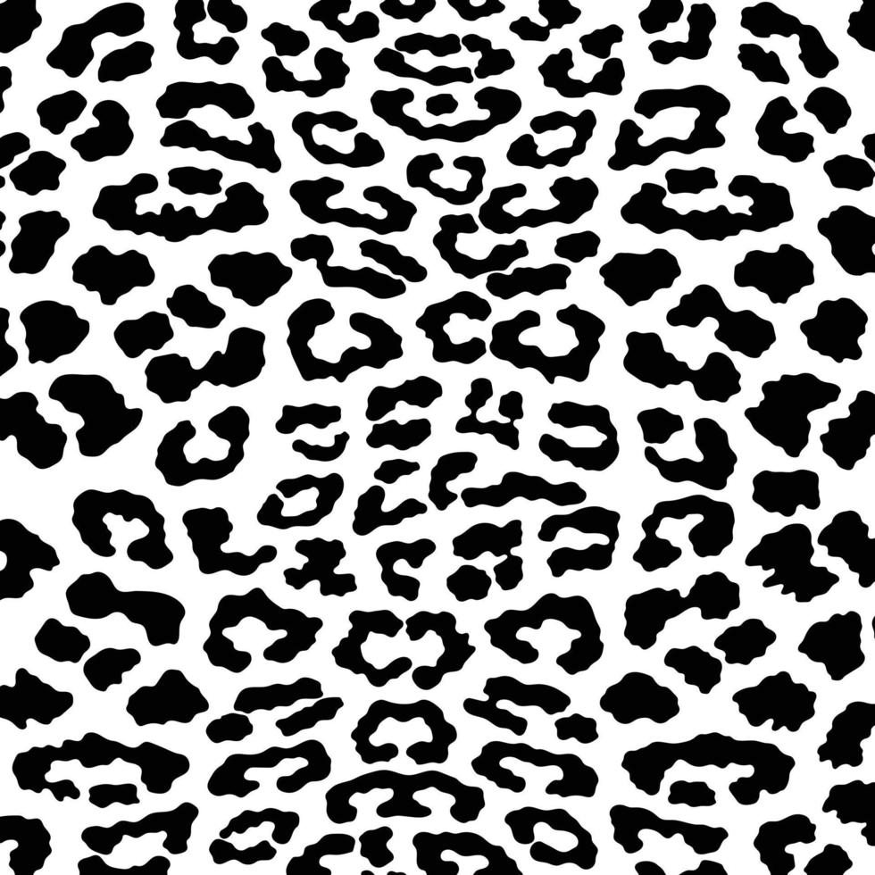 Vector black leopard, cheetah and jaguar print pattern. Animal skin print pattern design.