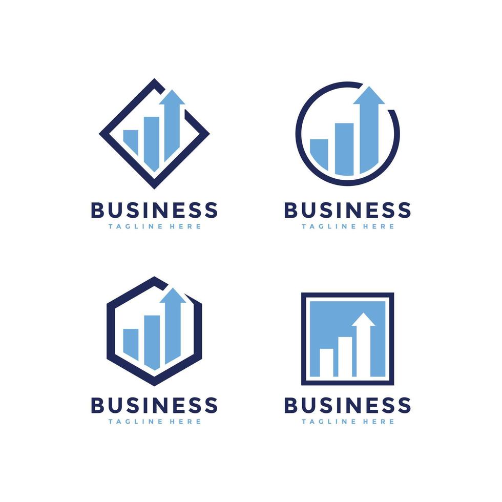 Business finance bundle logo vector