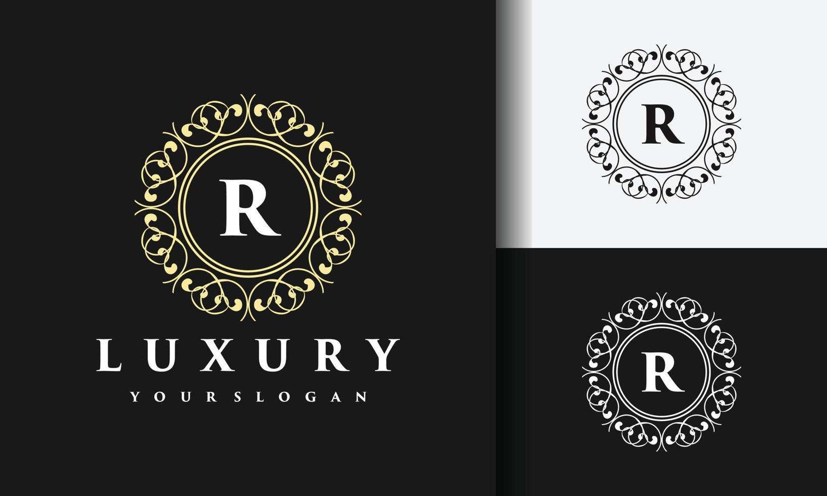 Letter r luxury abstract logo vector