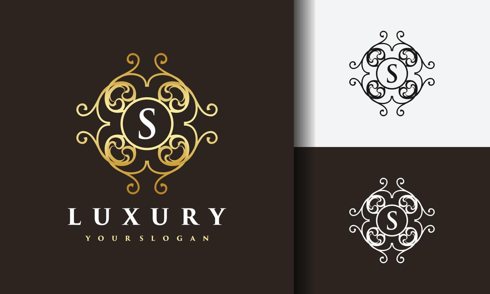 Letter s luxury abstract logo vector