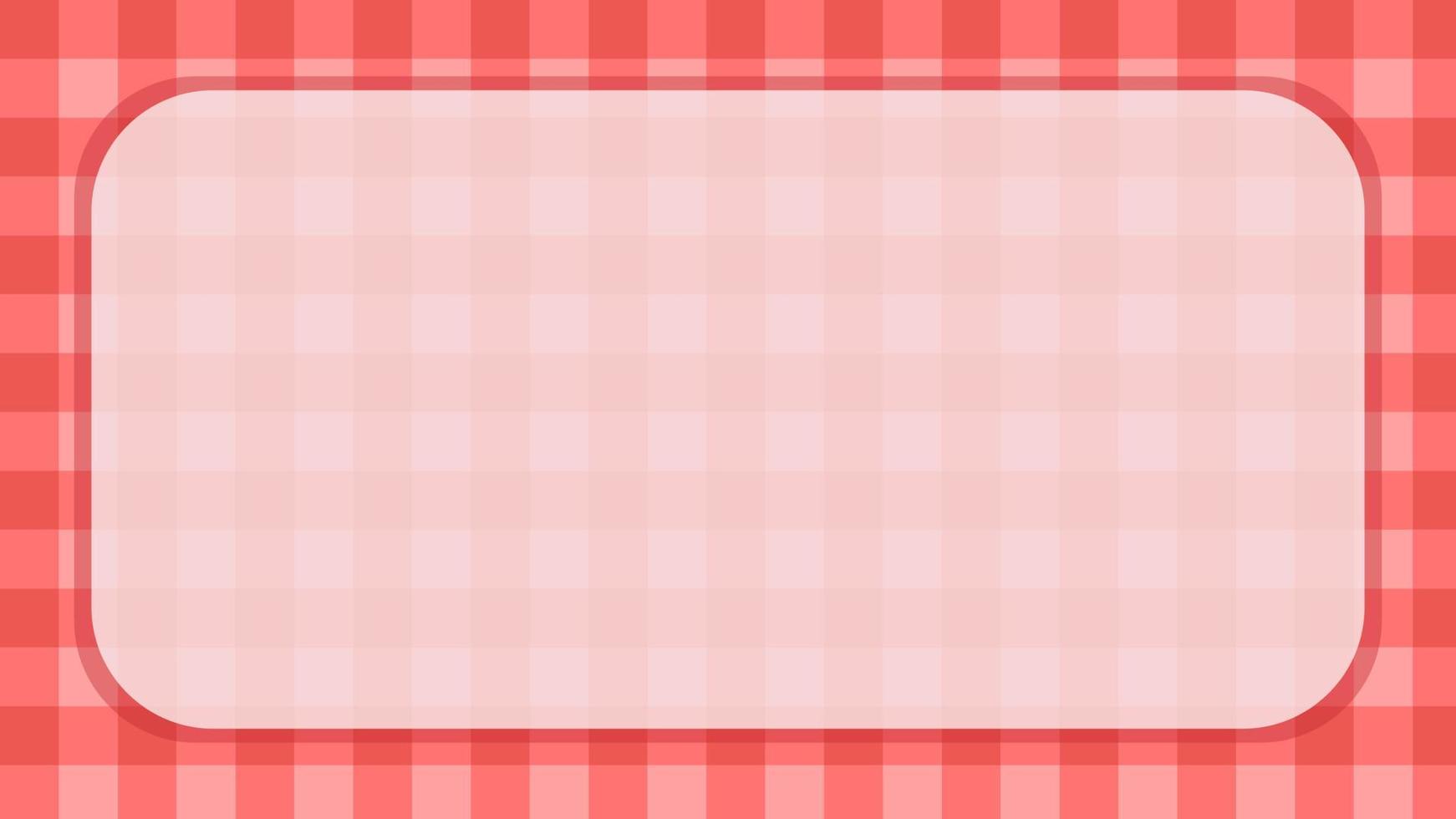 Aesthetic cute red gingham, checkers, checkerboard with text space backdrop illustration, perfect for wallpaper, backdrop, postcard, background, banner vector