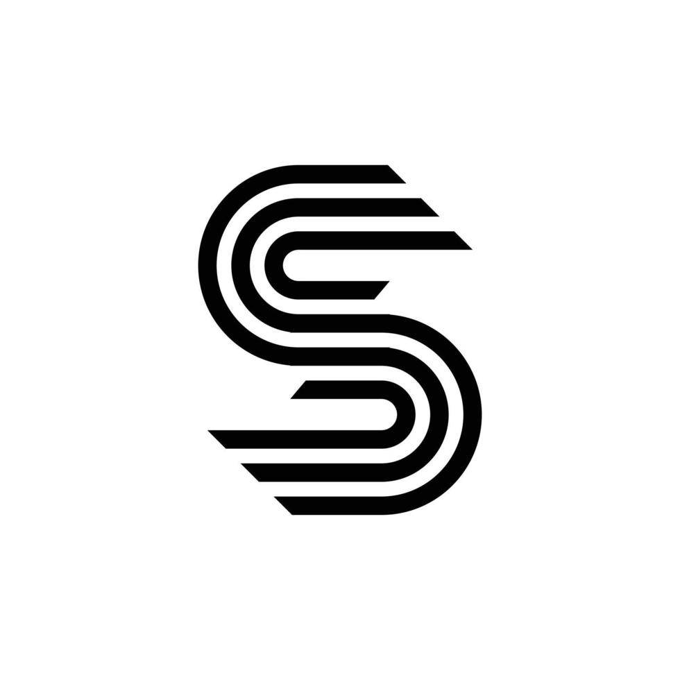 modern letter S monogram logo design vector