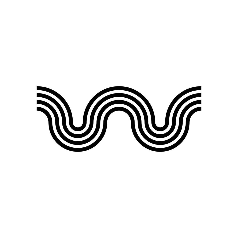 diseño moderno del logotipo del monograma de la letra w vector