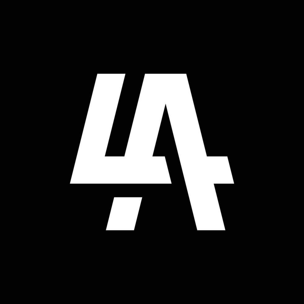 modern letter LA monogram logo design vector