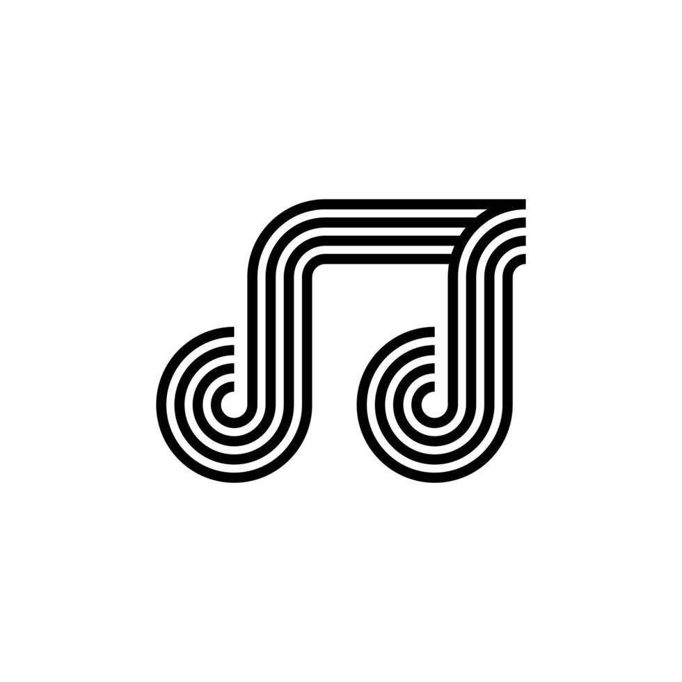 geometrical music logo design vector