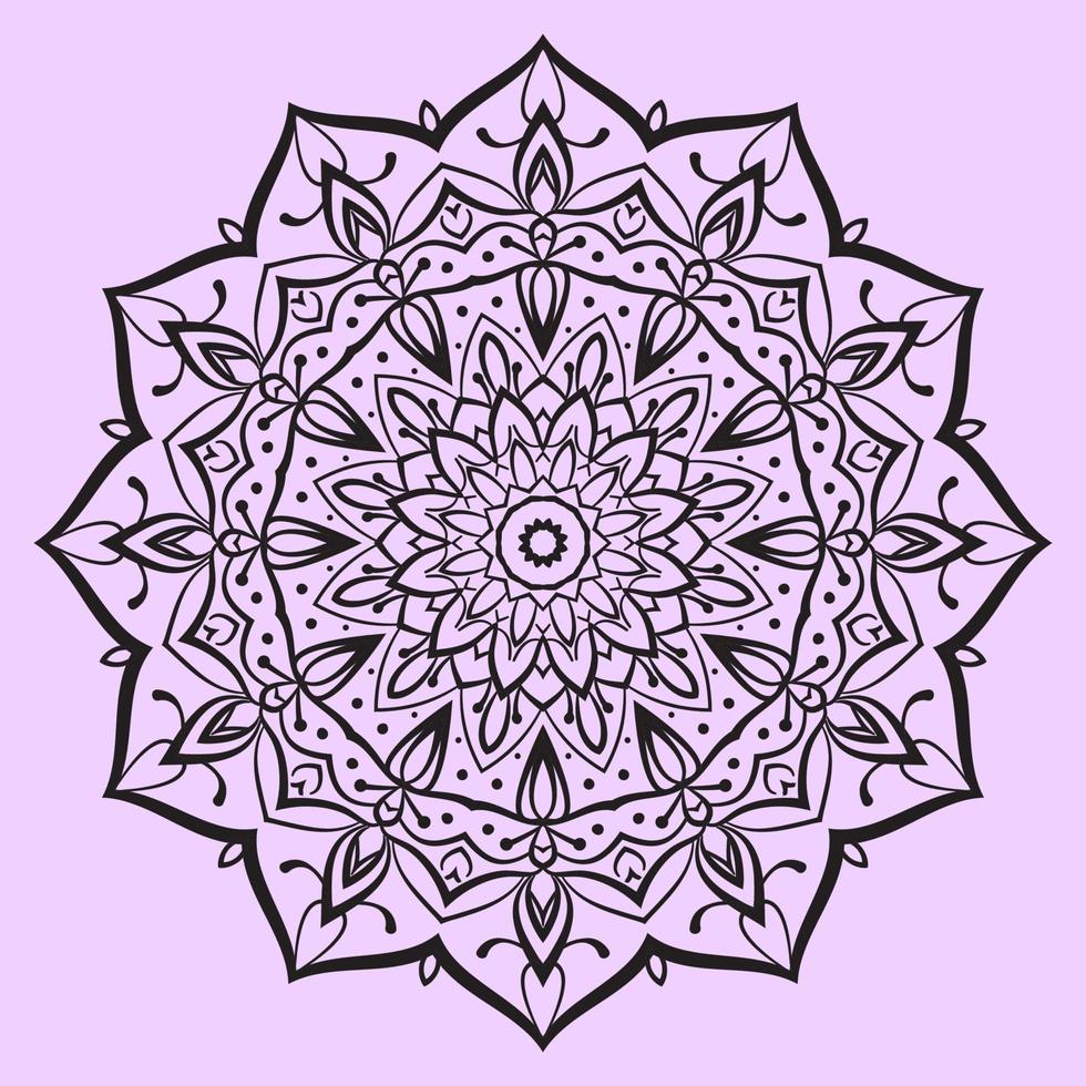 abstract round decoration soft color mandala art vector design element