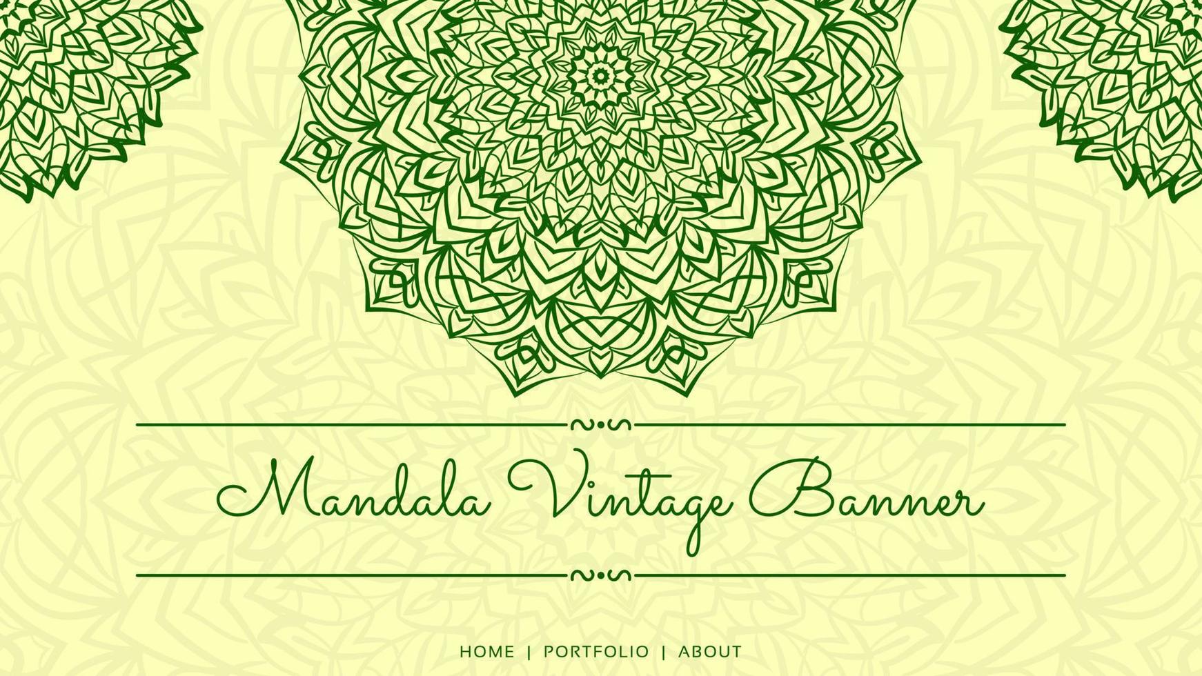 mandala luxurious vintage abstract background decoration. vector traditional banner. retro cover