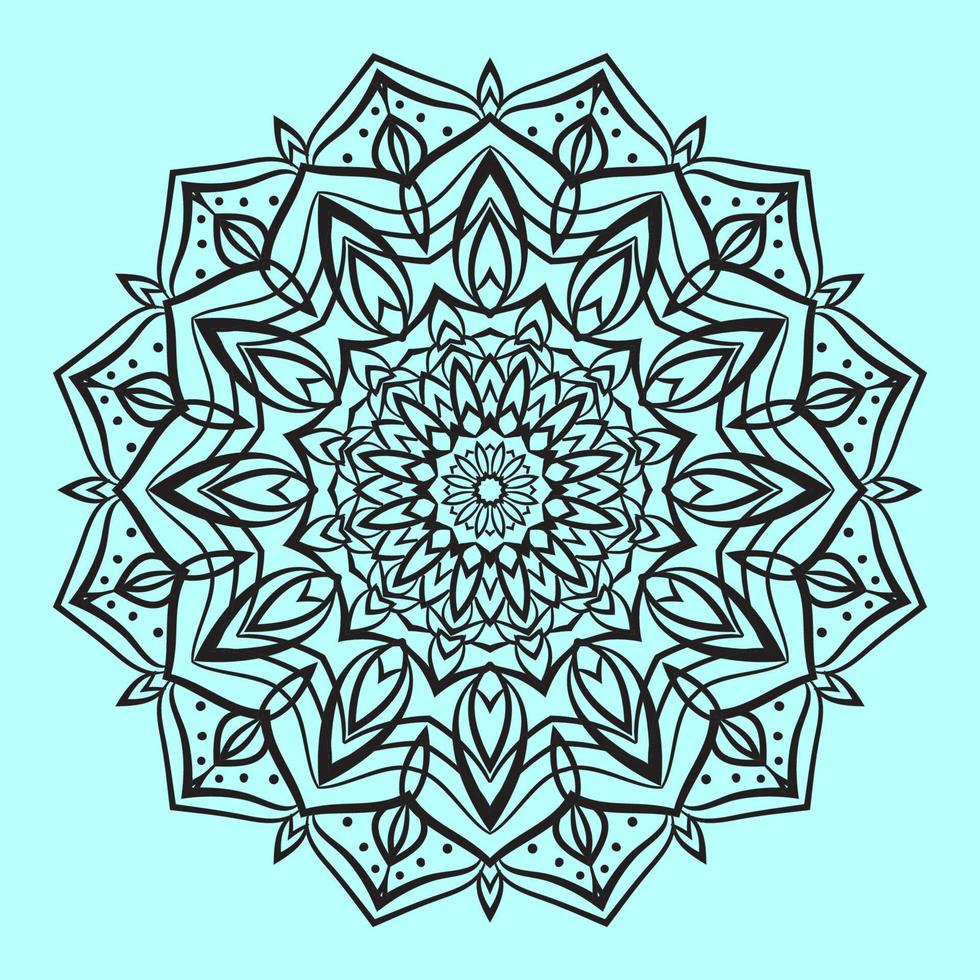 abstract round decoration soft color mandala art vector design element