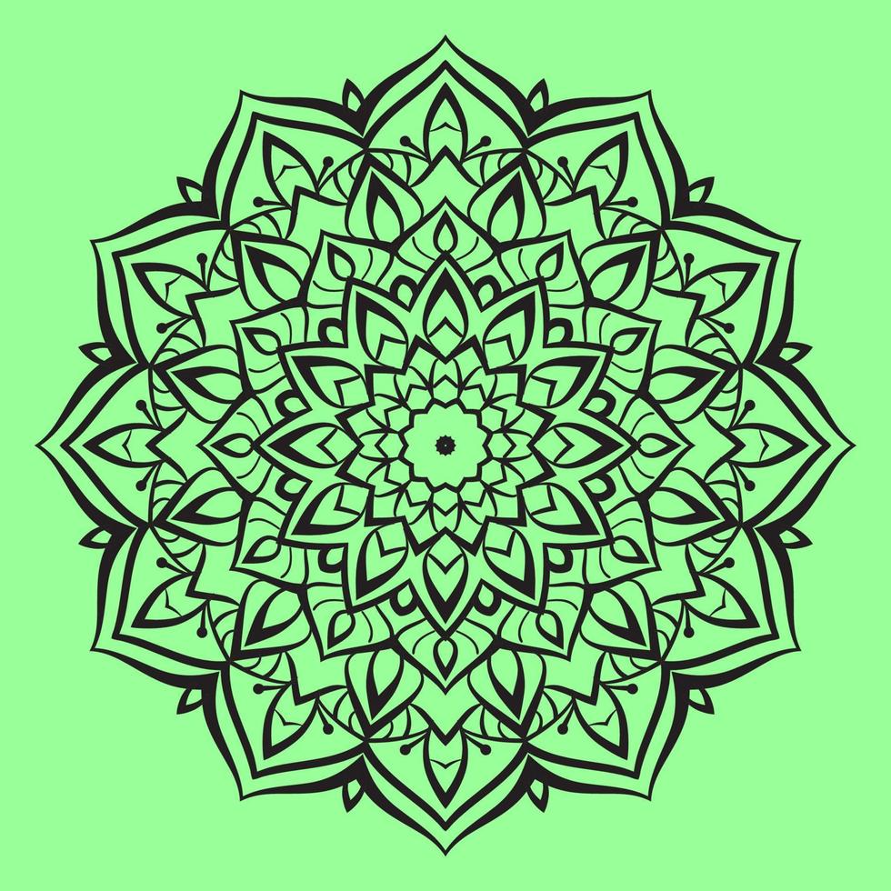 arte de mandala abstracto con decoración circular de color suave y juvenil para web o elemento de diseño de vector de impresión