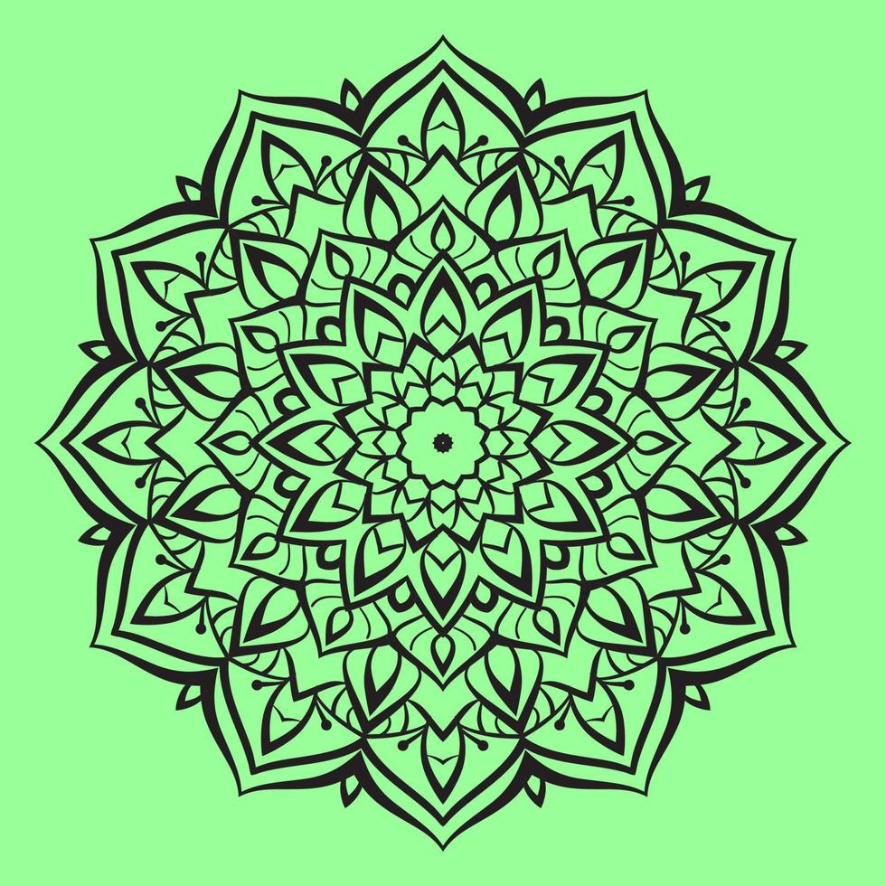 abstract mandala art with youth and soft color circular decoration for web or print vector design element