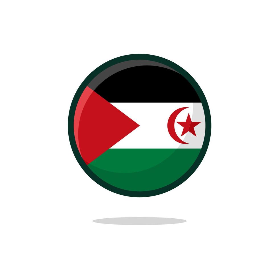 icono de la bandera del sahara occidental vector