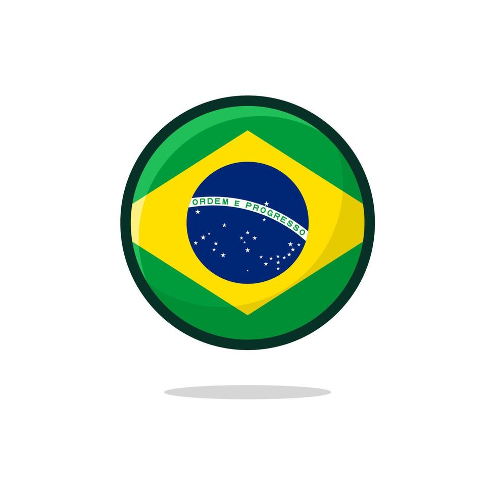 icono de la bandera de brasil vector