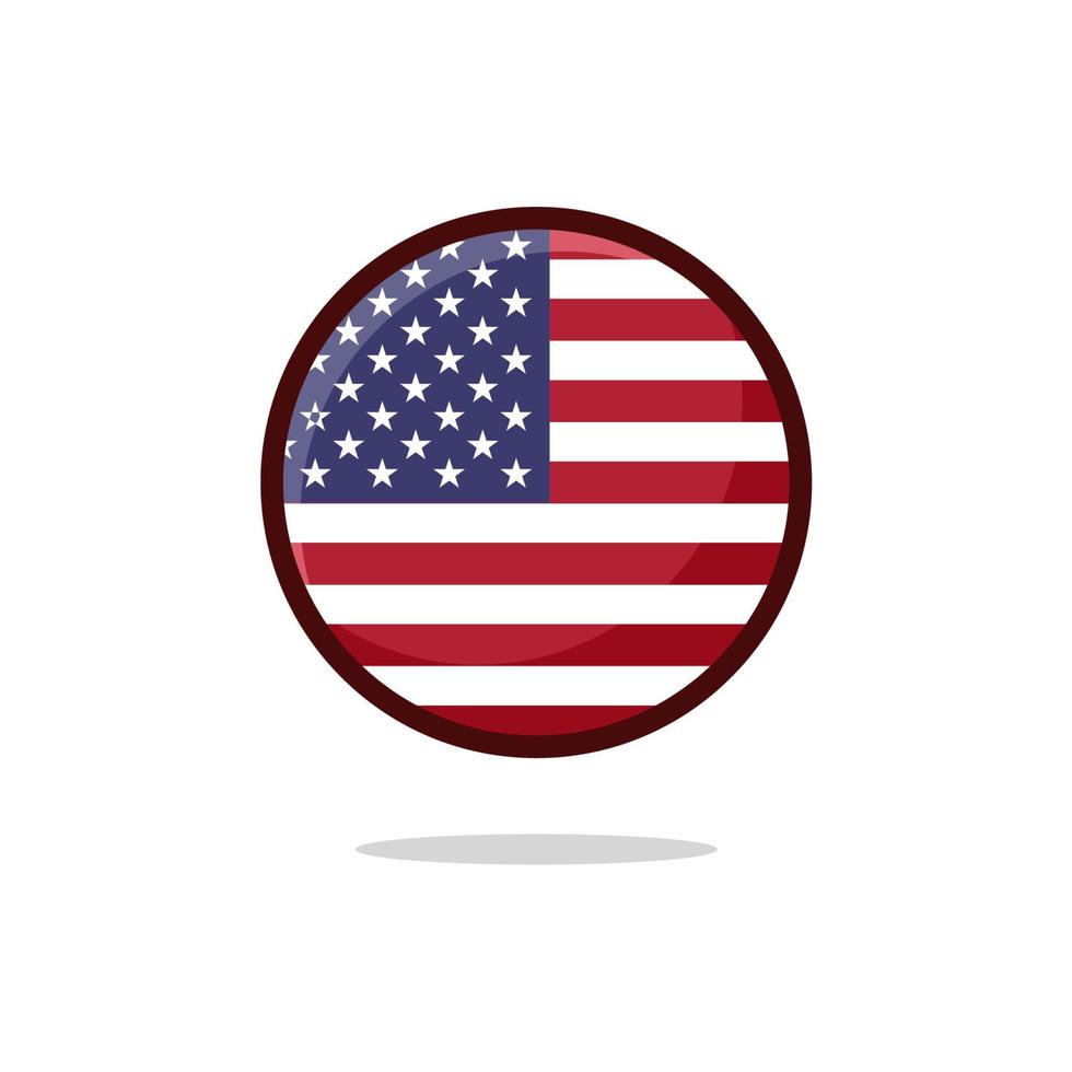 icono de la bandera de estados unidos vector