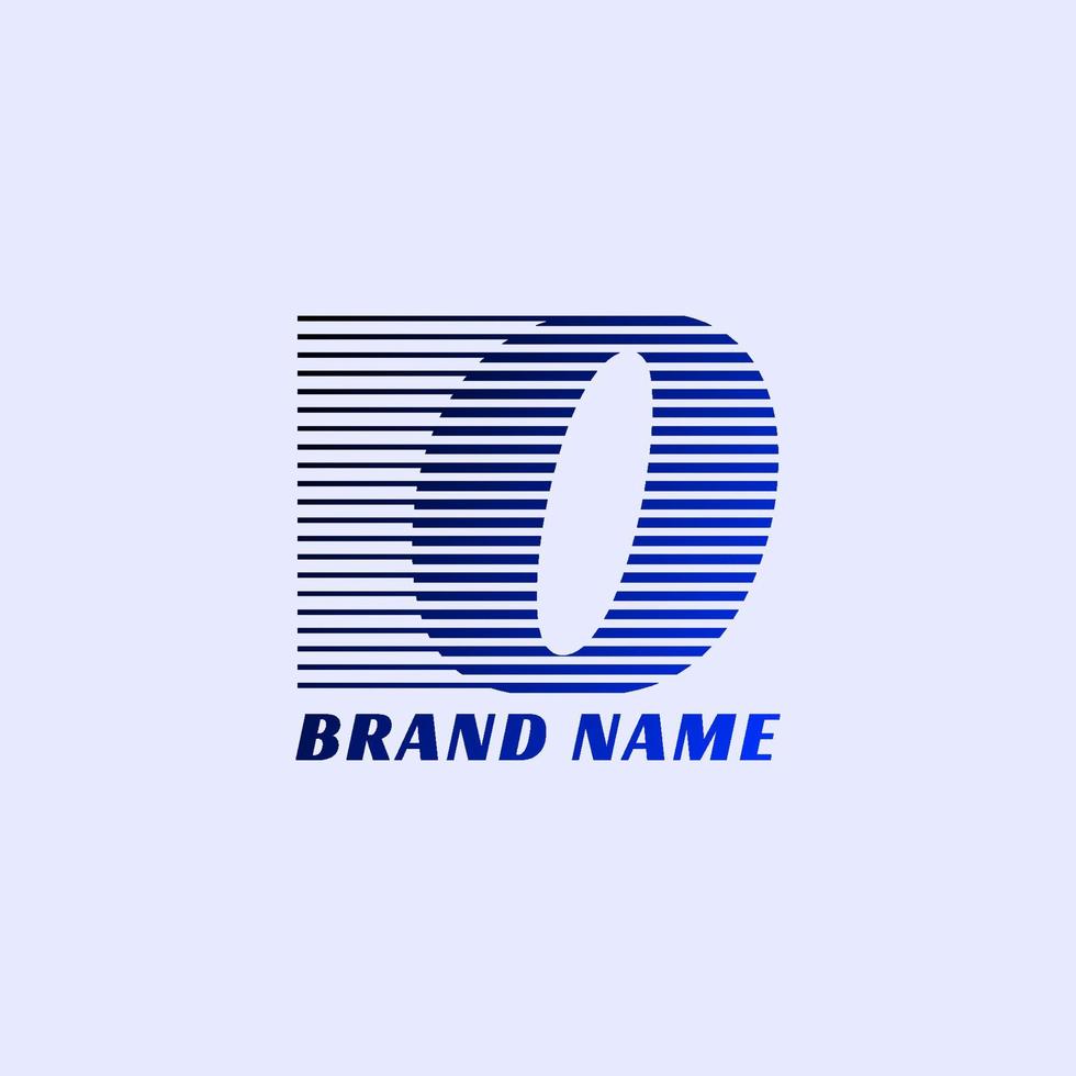 letra o rayas iniciales corporativas profesionales diseño de logotipo vectorial vector
