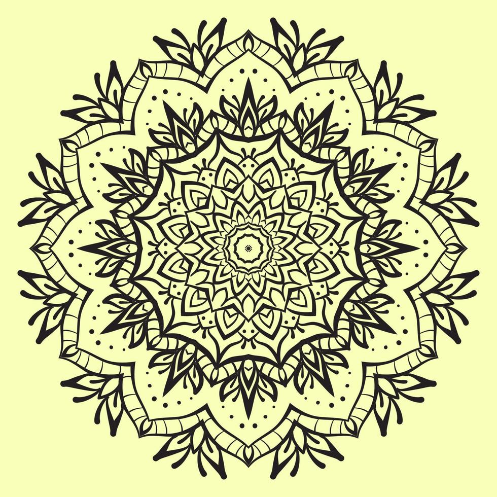 abstract round decoration soft color mandala art vector design element