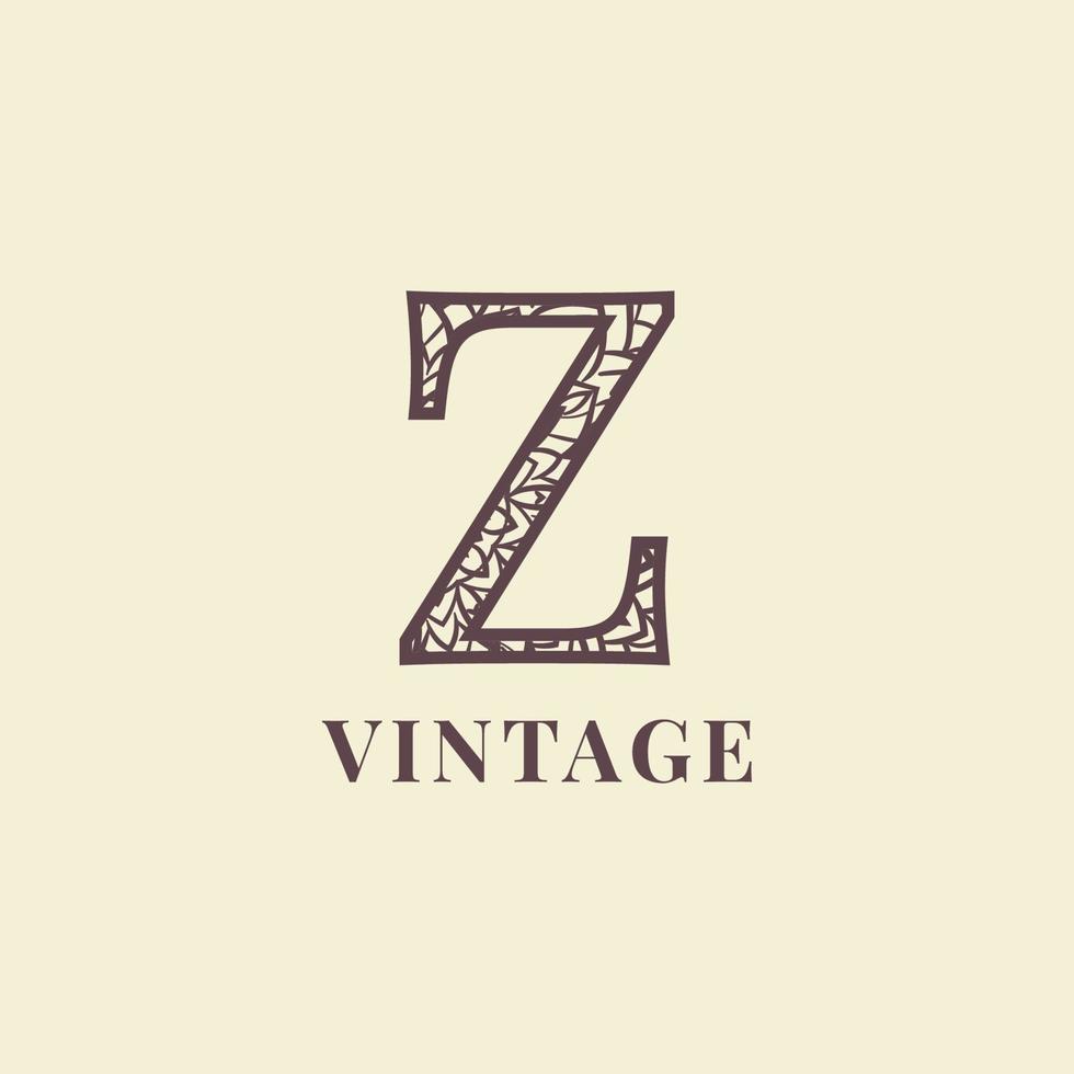 letter Z vintage decoration logo vector design