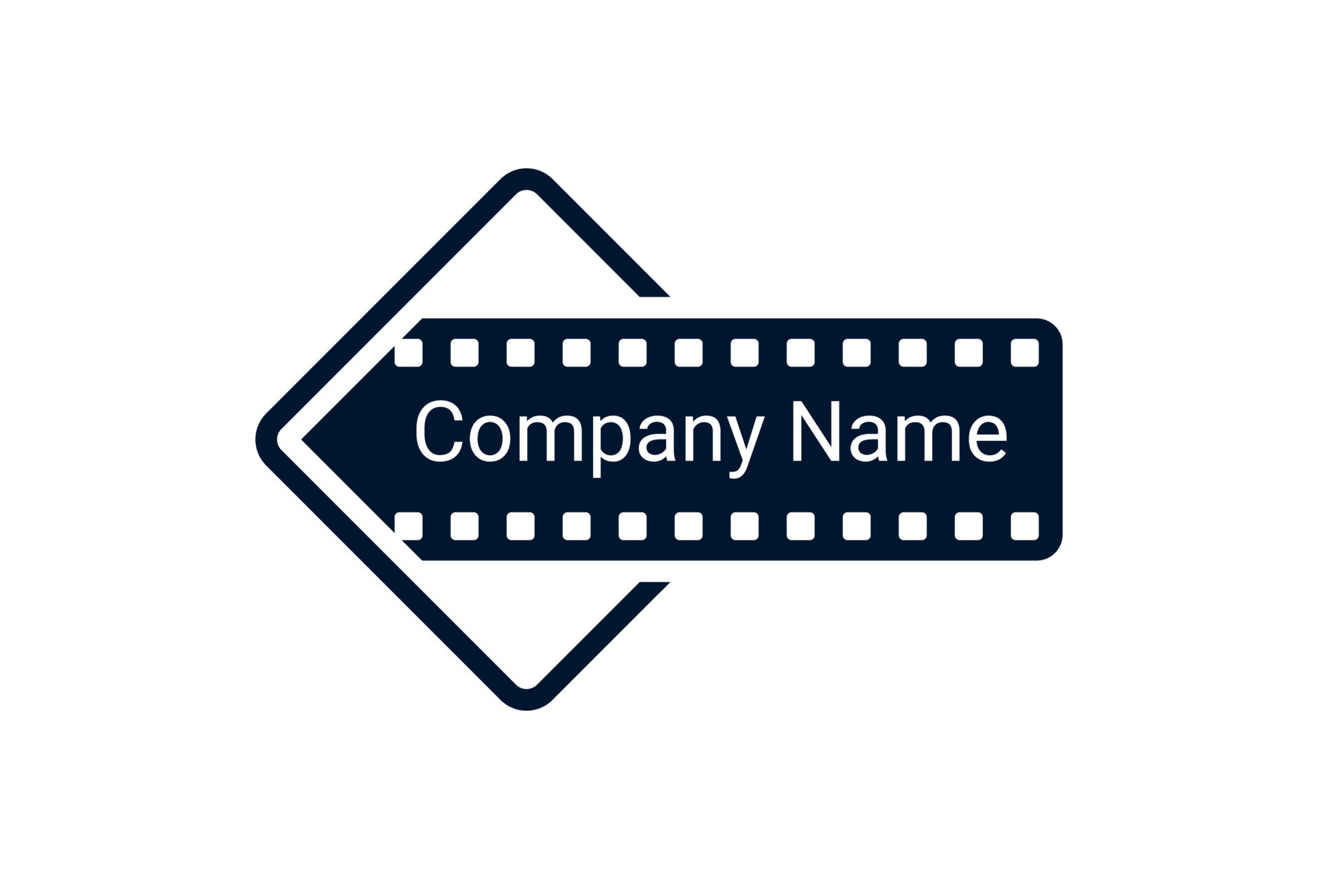 film roll simple and minimalist vector logo banner for film maker