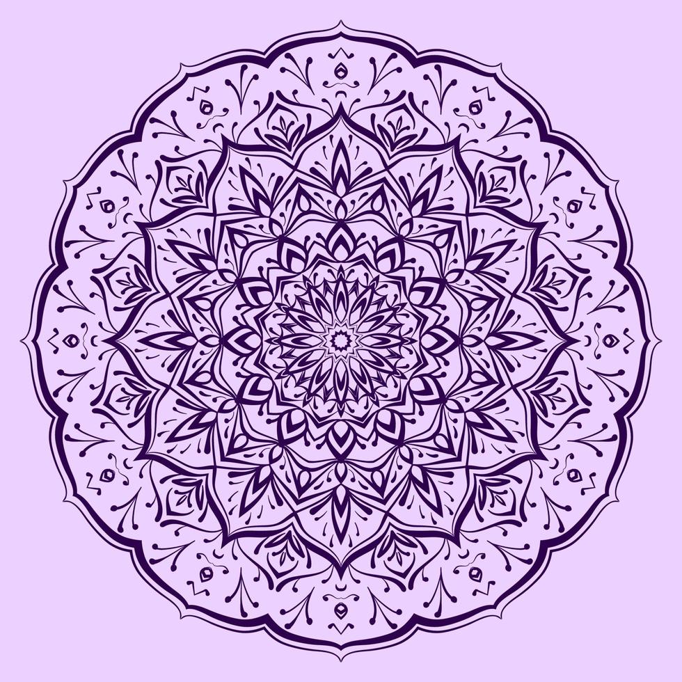 abstract round decoration soft color mandala art vector design for web or print element