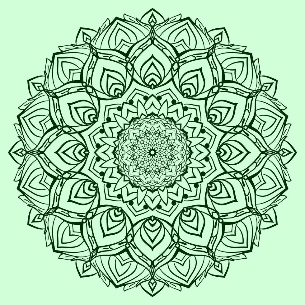 Mandala art circular trippy round decorative design for web or print element vector