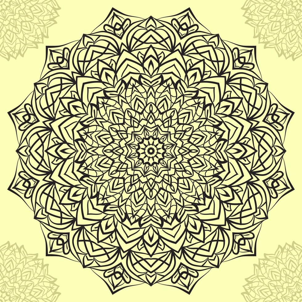 Mandala art circular trippy round decorative design for web or print element vector