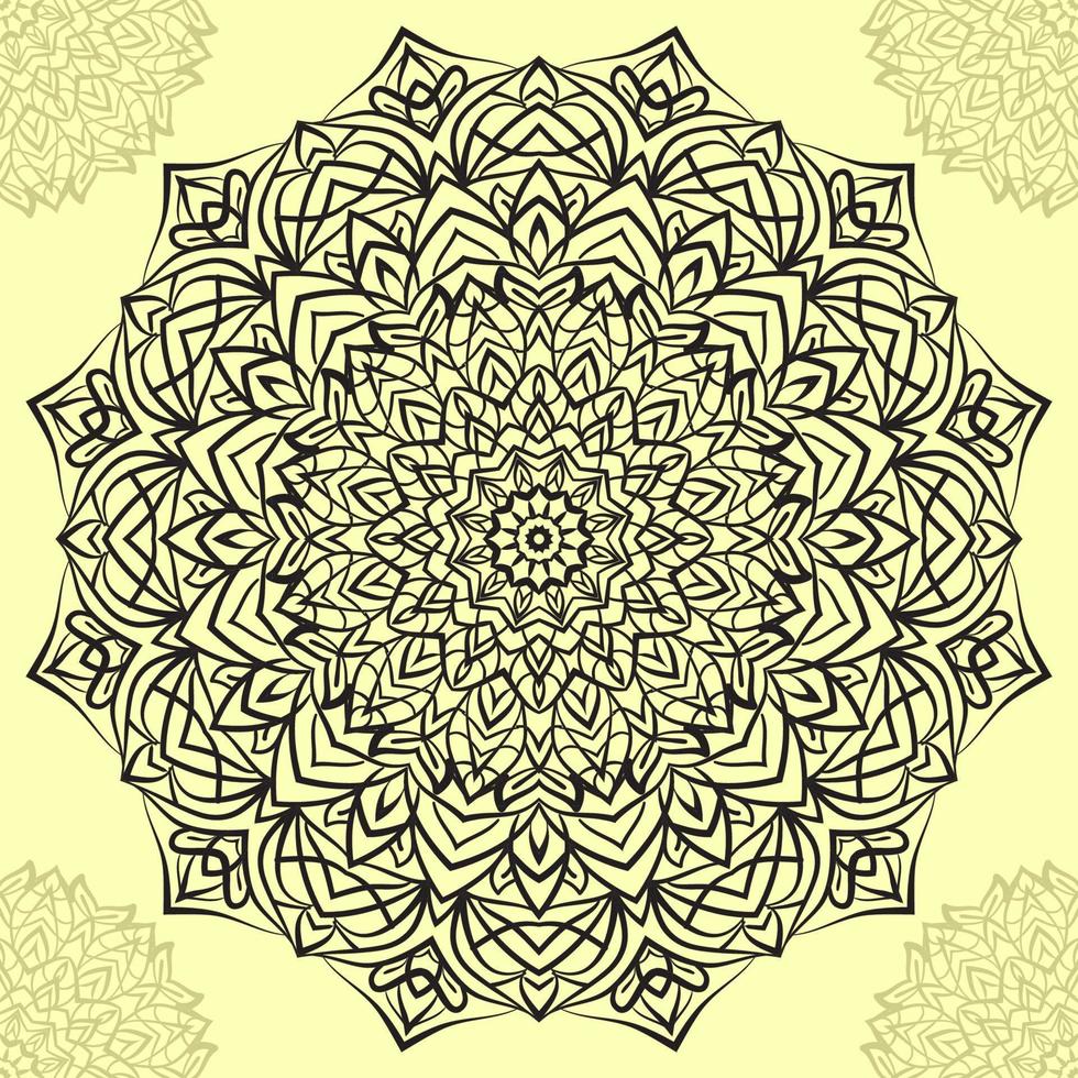 Mandala art circular trippy round decorative design for web or print element vector