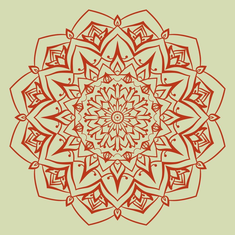 elemento de diseño de vector de arte de mandala decorativo redondo abstracto