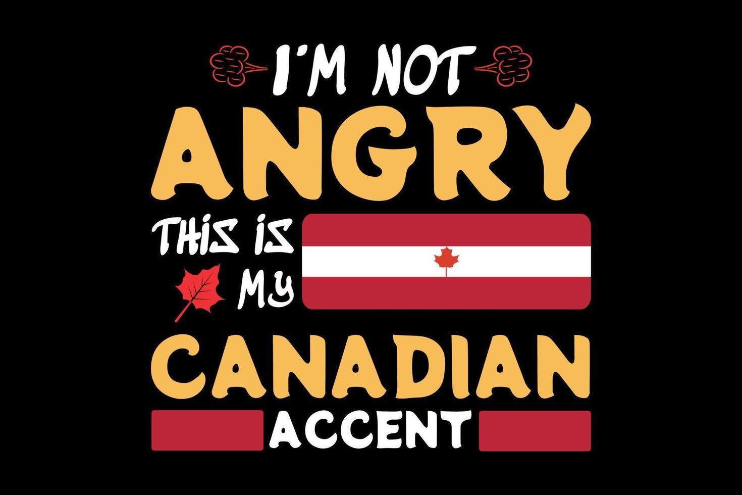 no estoy enojado este es mi acento canadiense vector