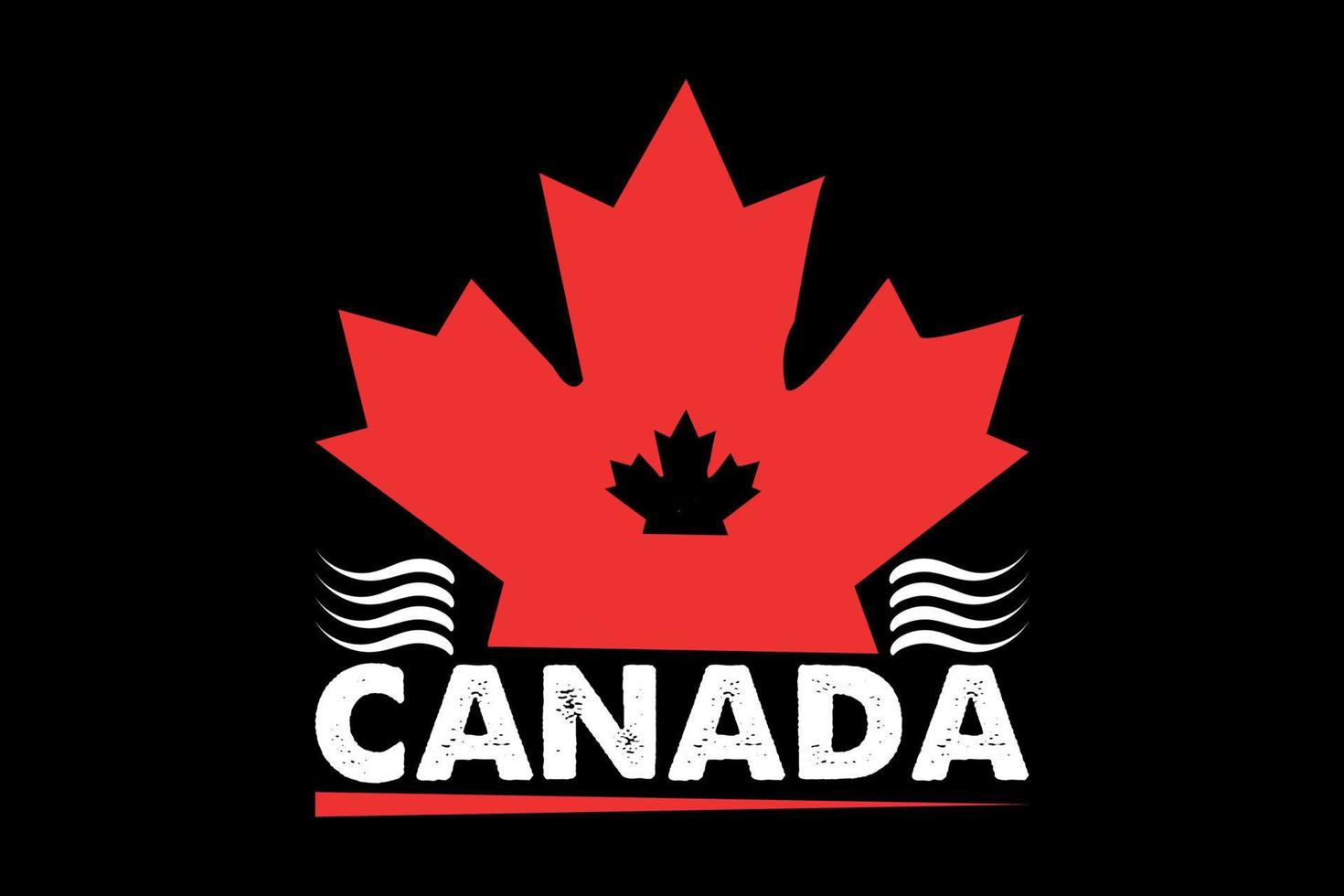 canadá, diseño de camiseta del día de acción de gracias vector
