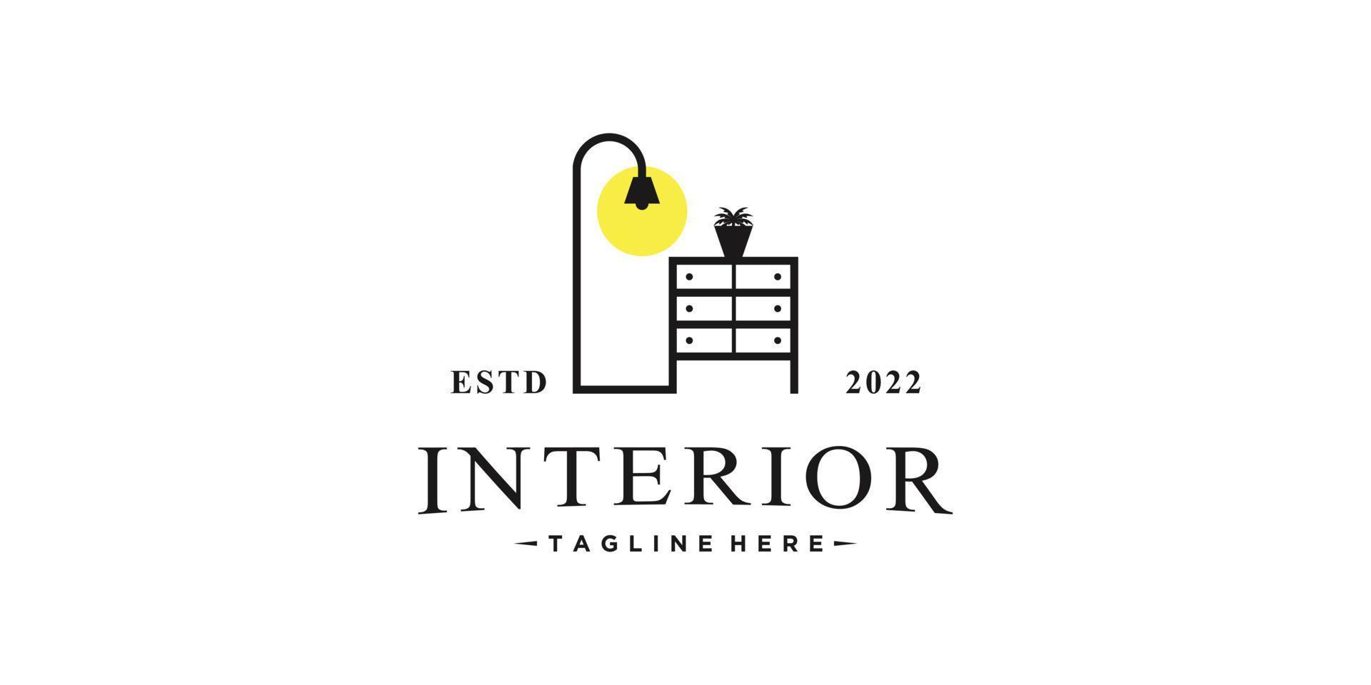 Furniture logo design with modern concept Premium Vector 10840343
