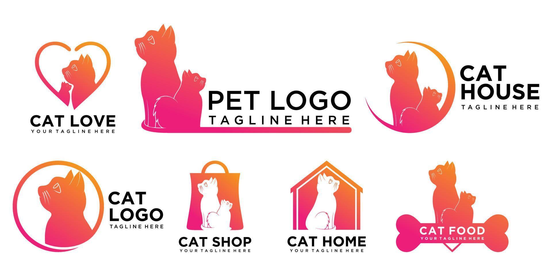 Pet logo design with creative unique style Premium Vector part 1