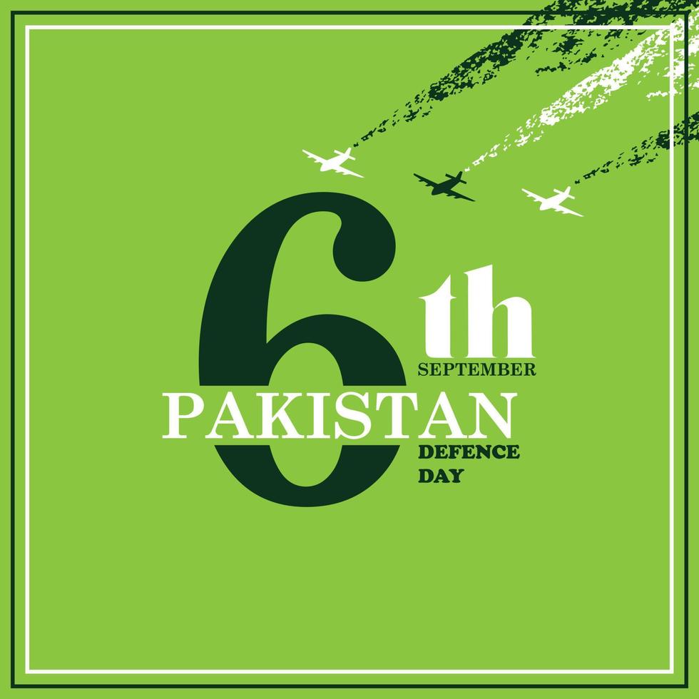 Pakistan defence day youm-e-difa 6 september vector