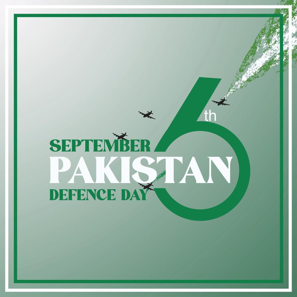 Pakistan defence day youm-e-difa 6 september vector