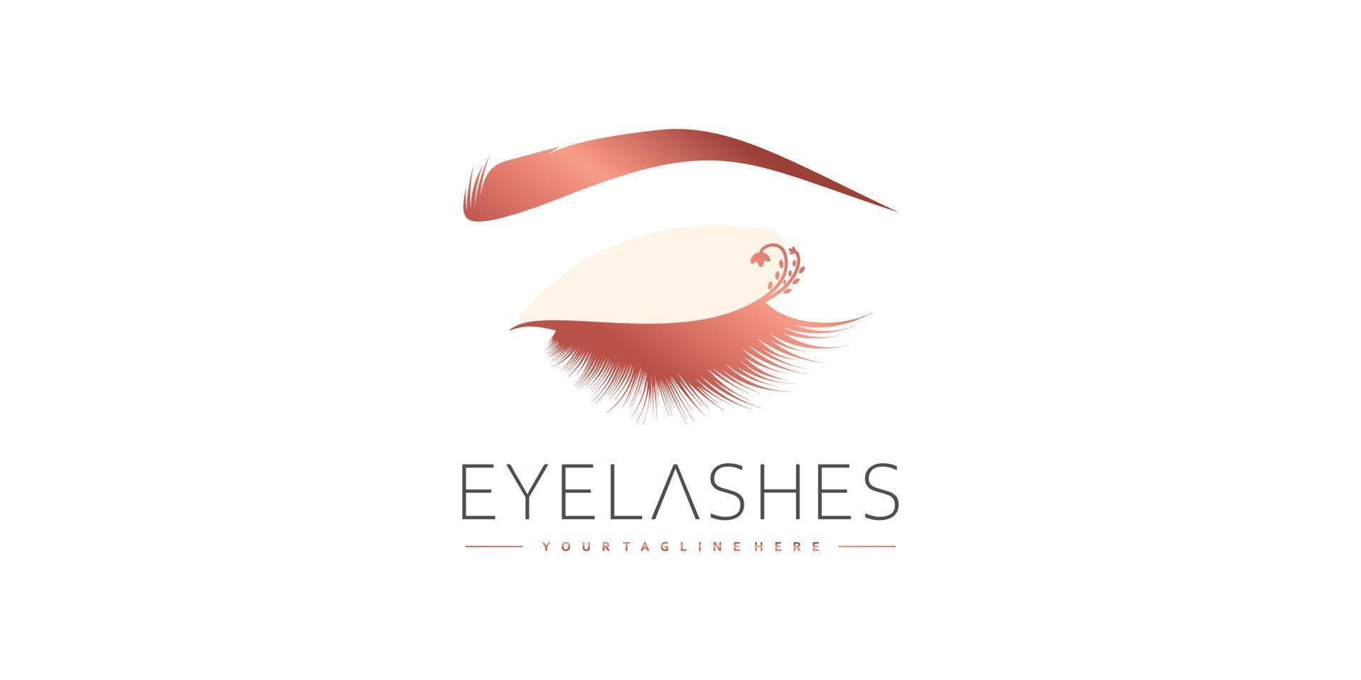 Eyelashes logo design with modern abstract concept Premium Vector