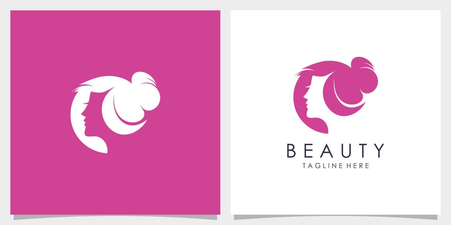 Beauty vector icon for woman with modern creative logo design Premium Vector