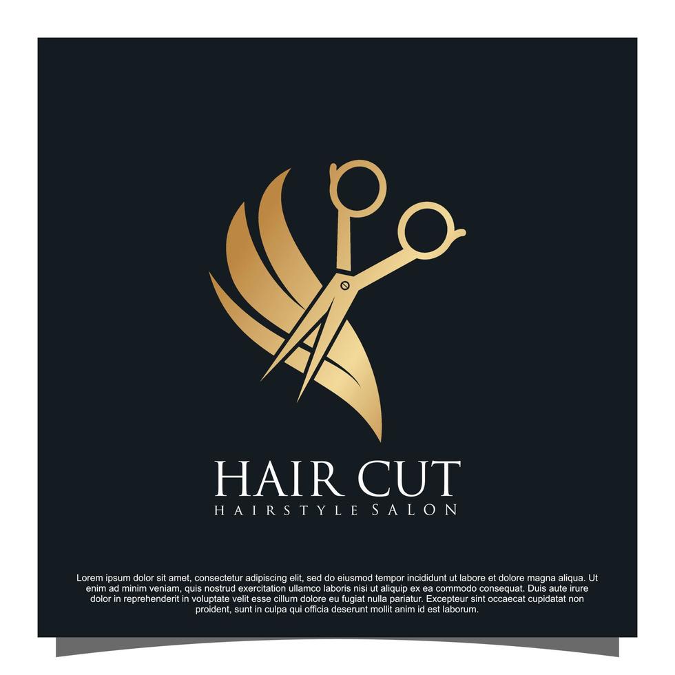 Hair salon logo design Premium Vector