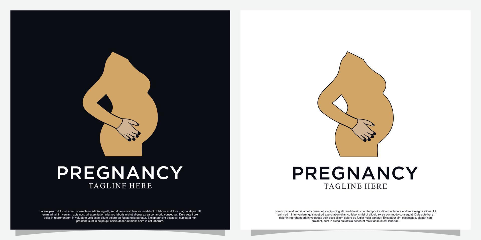 Pregnancy logo design Premium Vector