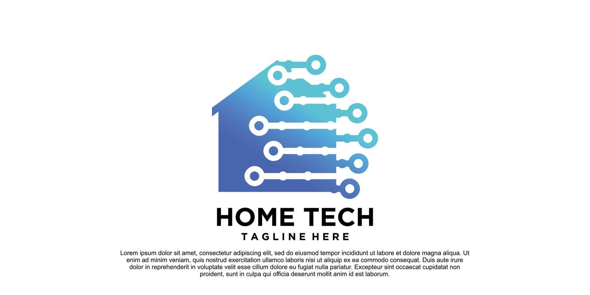Home tech logo design with creative concept Premium Vector part 1