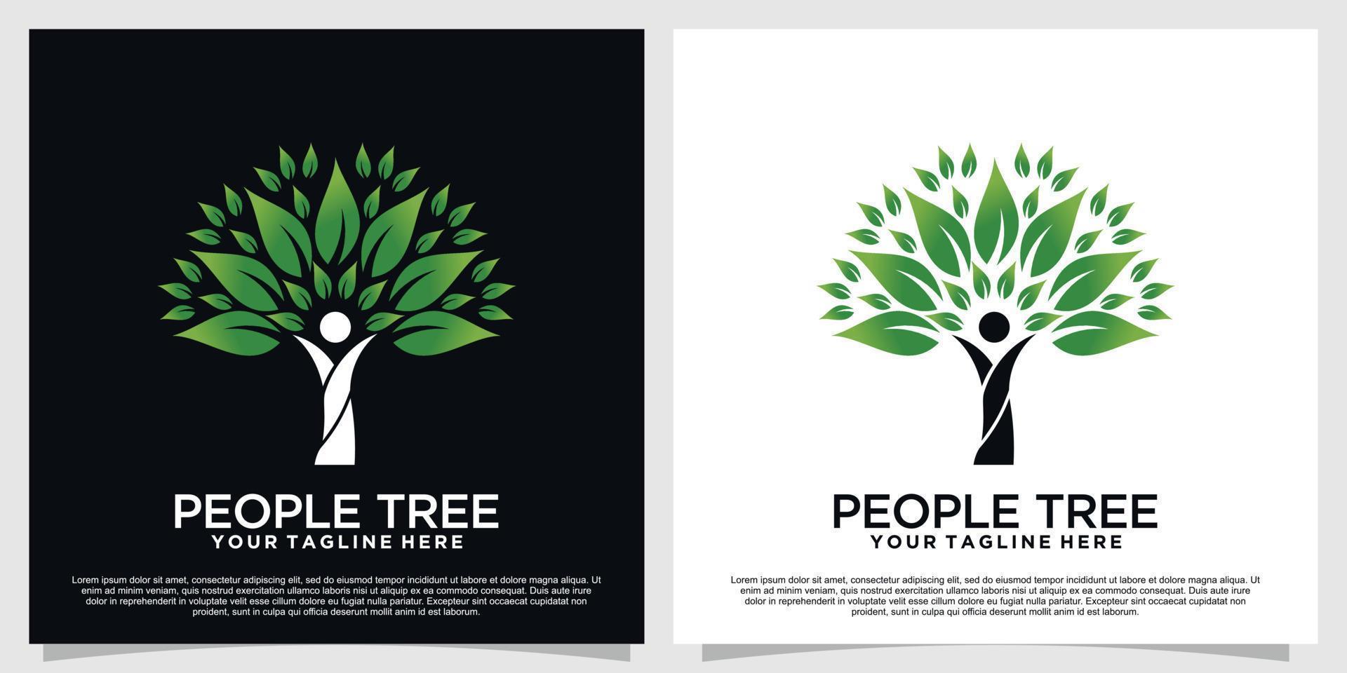People tree logo design unique Premium Vector part 2