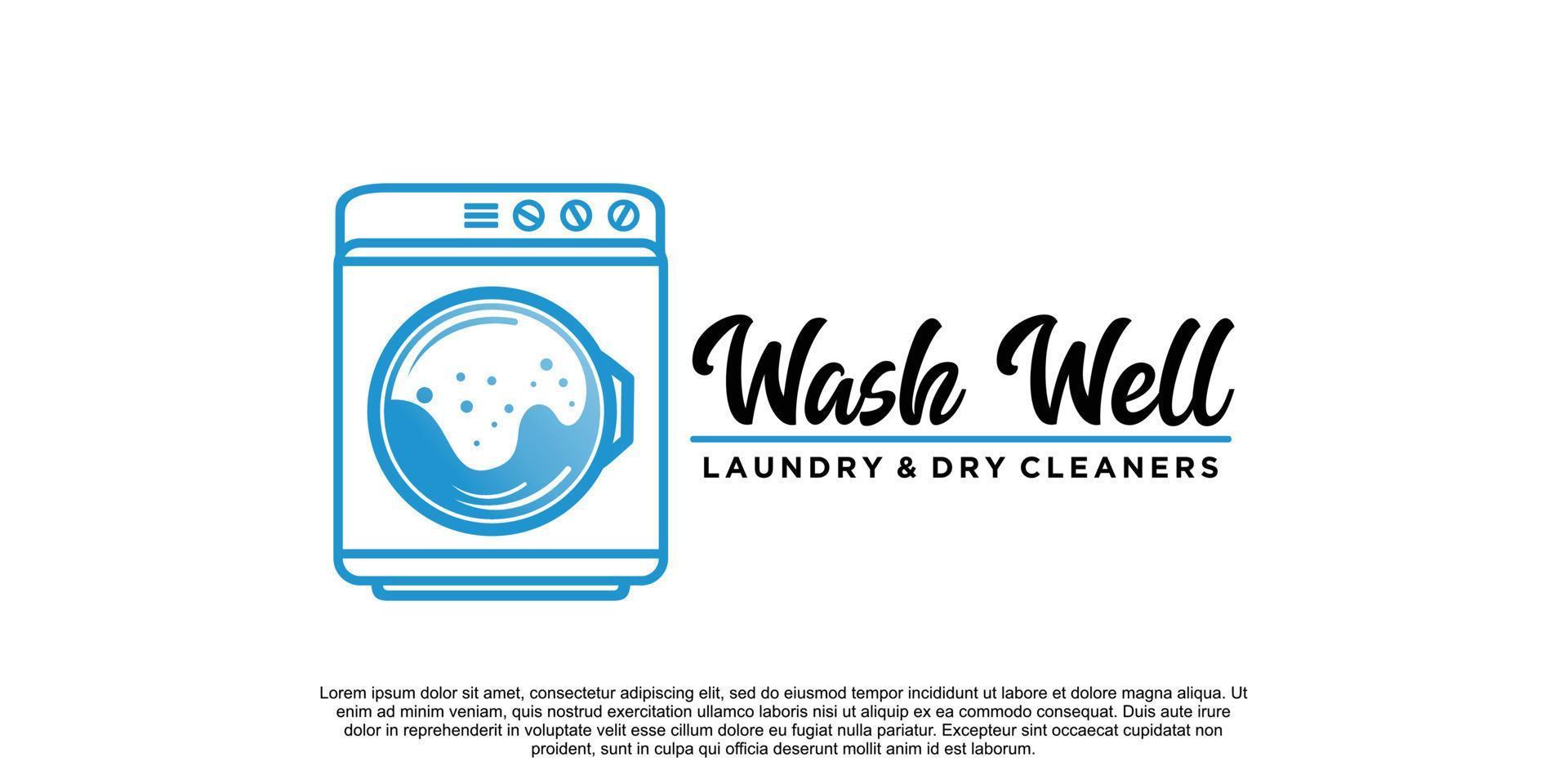 Laundry logo design with creative concept Premium Vector part 4