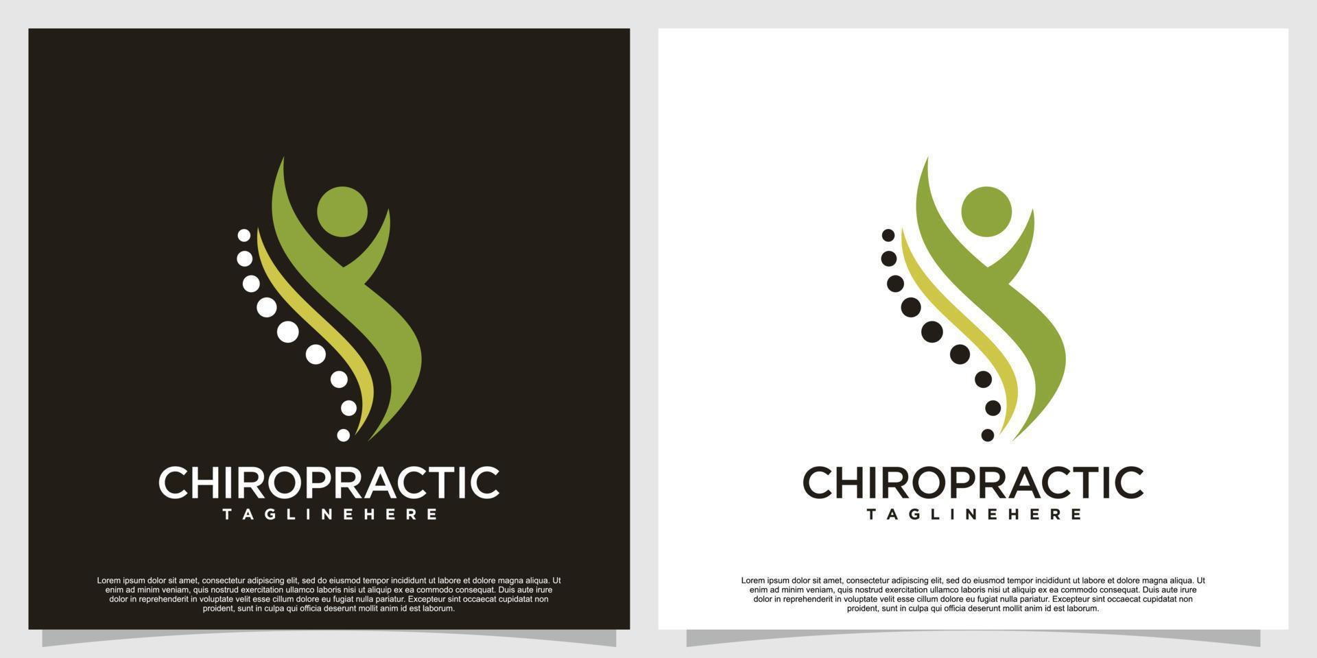 Chiropractic logo design for massage theraphy health Premium Vector part 2